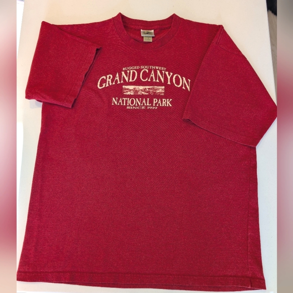 Eco Mountain Grand Canyon National Park Rugged Southwest cotton bld T-shirt. XL